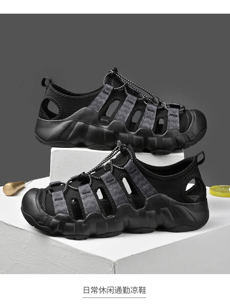 Brand Summer Men's Sandals Fashion Design Beach Men Sandals Outdoor Couple Wading Sandals Non-slip Flat Men Sneakers Size 36-46