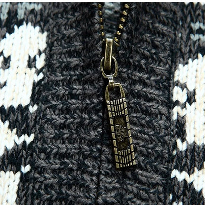 White Vintage Cardigan Knitted Autumn Knitted Men Sweater Clothing Coats Jackets Man Flower Sweater Men 2024 Black Blue