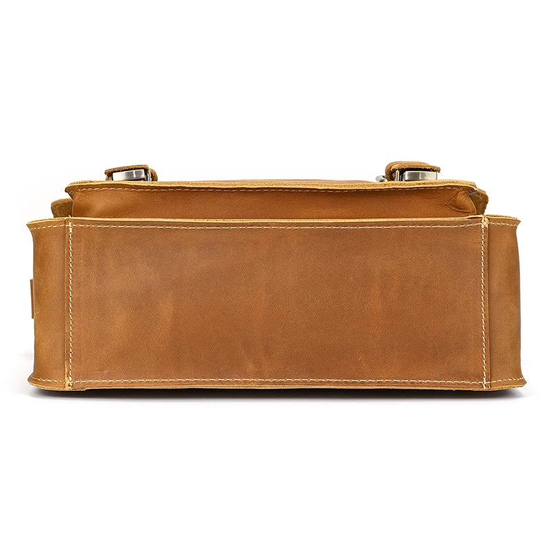Luufan Crazy Horse Leather Men's Shoulder Bag Vintage Messenger Bags Men Male Small Travel Crossbody Bags Man Handbag Sling Bag