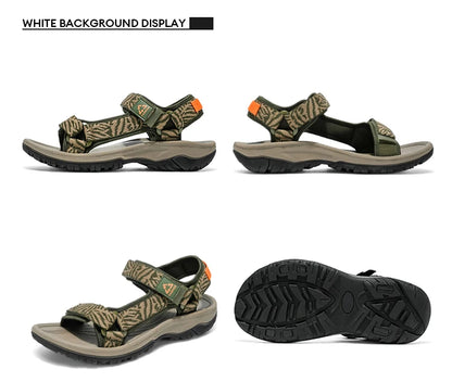 Men's Breathable Open-Toe Summer Sandals Lightweight Soft Sole Casual Beach Shoes for Outdoor Walking Non-Slip Size 40-45