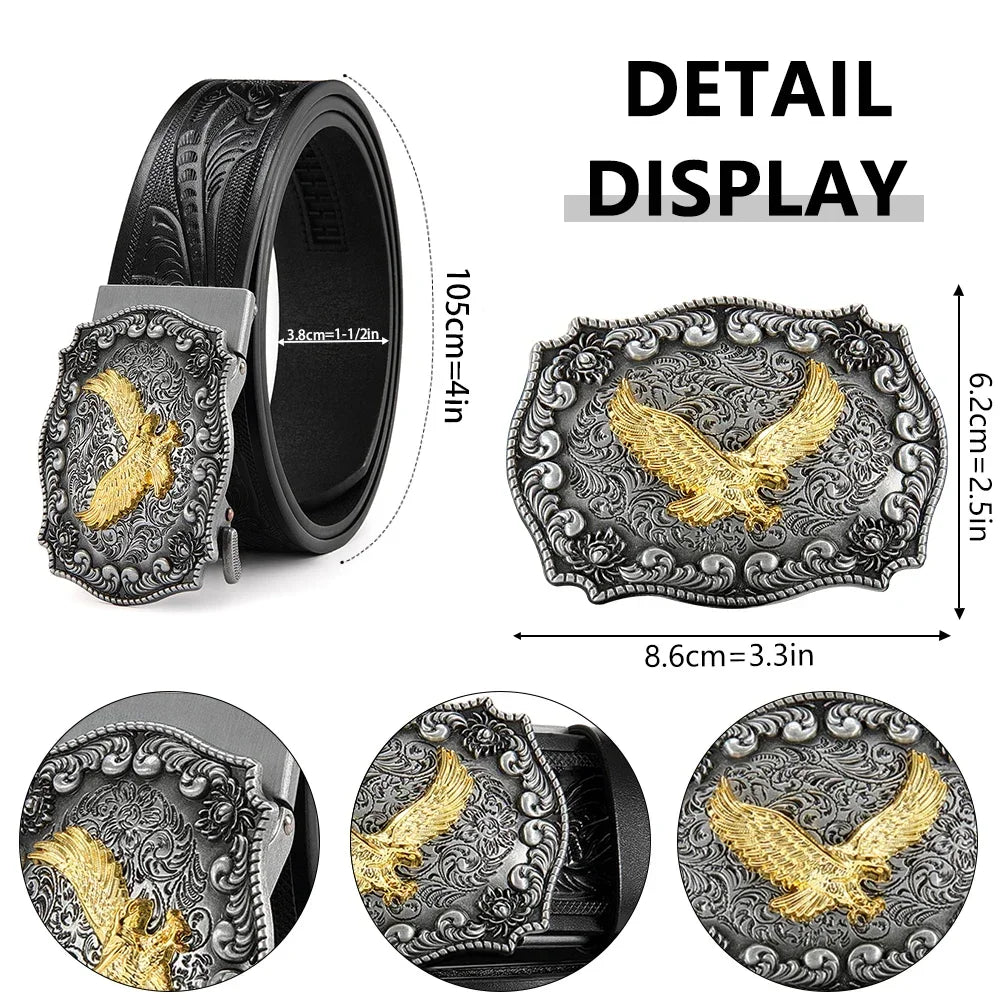 Men's Casual Style Belt PU Leather Belt Main Body Metal Buckle Belt Smooth Buckle Belt High-quality Male Belt 3.8cm