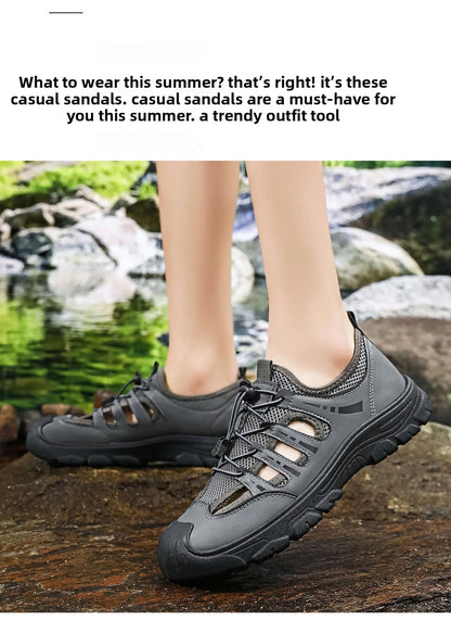 Men's 2026 Summer New Fashion Breathable River Trekking Shoes, Outdoor Beach Shoes, Soft Sole Quick-Dry Footwear
