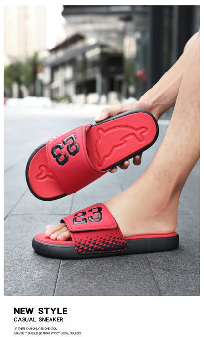 Men's Platform Slippers EVA Soft Soled Pillow Slippers Summer Beach Flip Flops Anti Slip Bathroom Home Fashionable Slippers