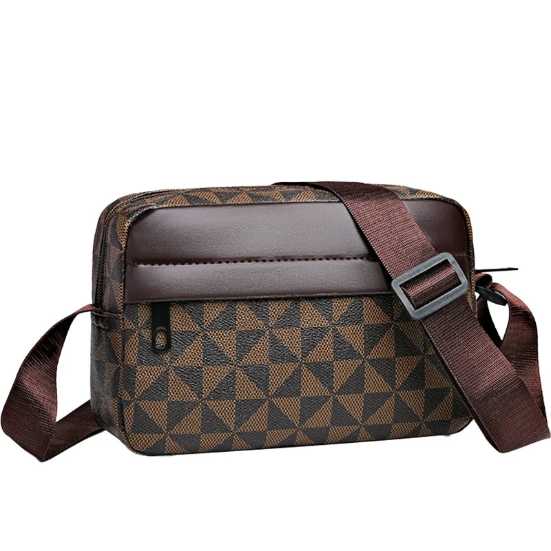 Top-Quality Pu Leather Men Waist Packs Business Crossbody Bags for Male Fashion Travel Storage Phone Shoulder Bags Clutch Bag