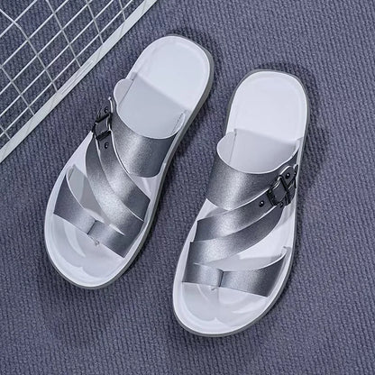 New Men's Daily Slippers Outdoor Casual Sandals Non-slip Lightweight Male Cool Slides Outdoor Man Half Drag Flip-flops Sandalias