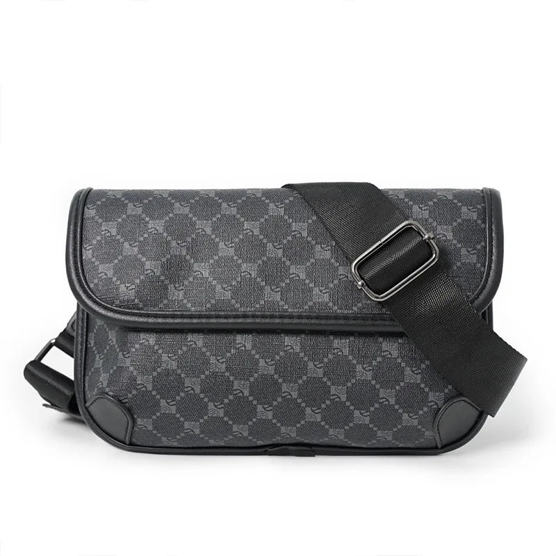 Brand Design Shoulder Bag Men Crossbody Bag Fashion Business PU Leather Shoulder Bag Male Mobile Phone Bag Purses Handbags New