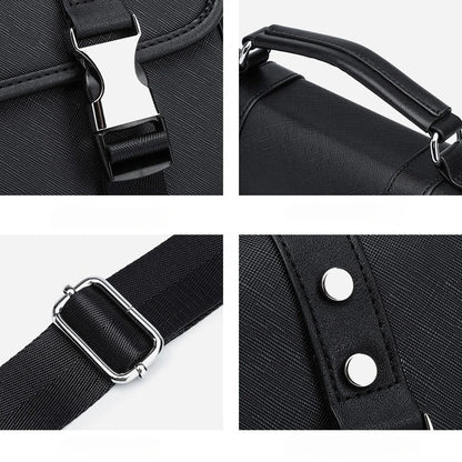 Fashion Plaid Men's Crossbody Bag Large Capacity Shoulder Messenger Bag Men Luxury Flap Crossbody Bags Male Rectangle Handbags