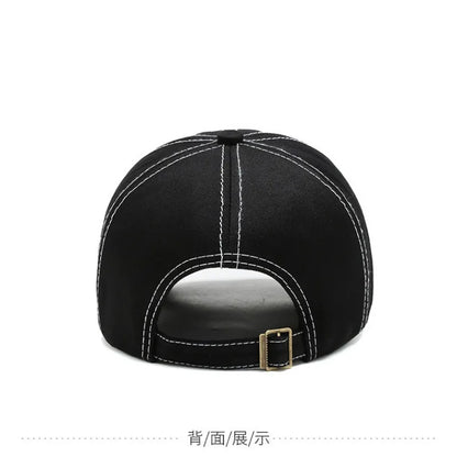 1pc Men's Eagle Embroidery Baseball Cap Korean Deepening Big Head Circumference Women's Trendy Casual Couple Sunscreen Sun Hat
