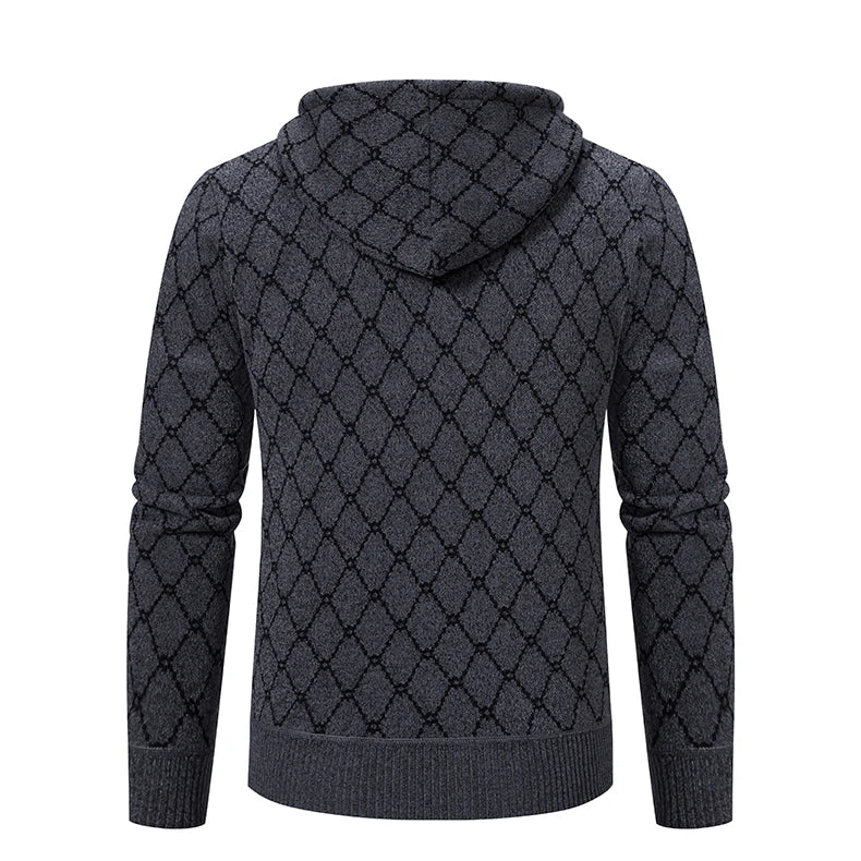 Winter plus velvet padded cardigan sweater men's sweater warm coat