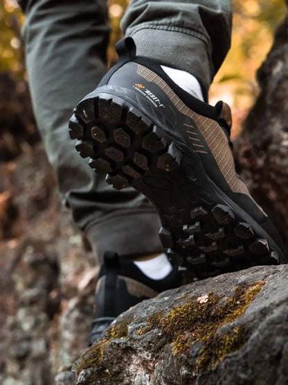 Baasploa Men Hiking Shoes New Outdoor Climbing Waterproof Non-slip Wear-resistant Sneakers Male Casual Lace-Up Walking Shoes ﻿