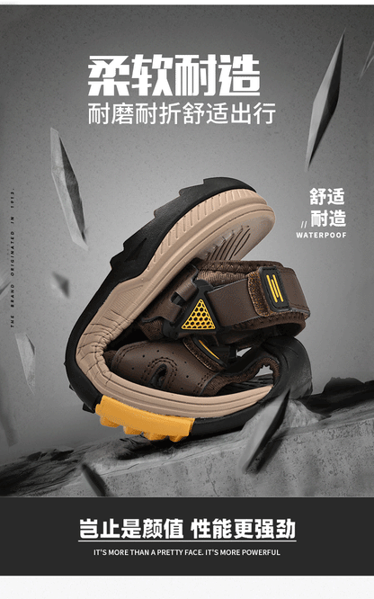 Summer Men Sandals Genuine Leather Mens Casual Shoes Outdoor Men Leather Sandals for Men Beach Shoes Roman mens Shoes