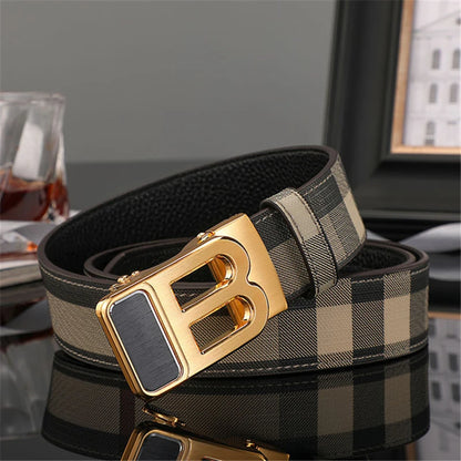 New Wide 34mm Luxury Vintage Designer B Belt Buckle Men High Quality Women Genuine Real Leather Dress Strap Male Belt for Jeans