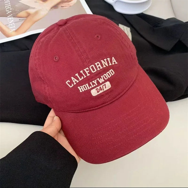 Retro Letter Embroidery Baseball Caps For Women Men Summer Sport Visors Snapback Cotton Cap Unisex Hip Hop Hat Streetwear Hats