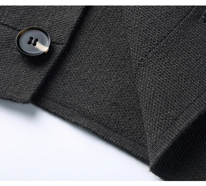 Autumn and Winter New Men's Long-Sleeved Sweater Youth Popularity Cardigan Men's Knitwear Sweater Lapel Youth Thin Coat