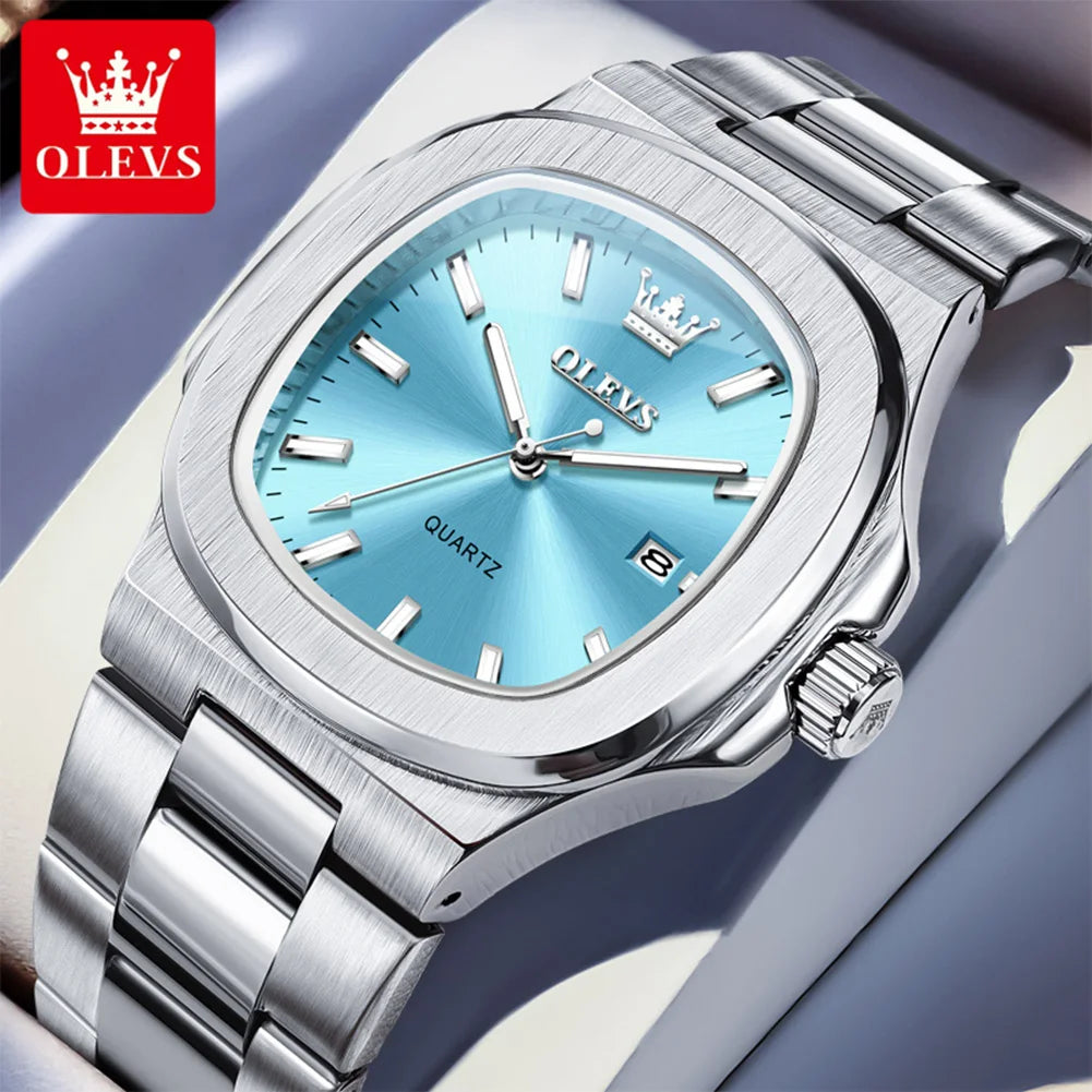 OLEVS 3696 Quartz Watch For Men Luxury Calendar Waterproof Business Men's Wristwatch Luminous Big Dial Fashion Simple Man Watch