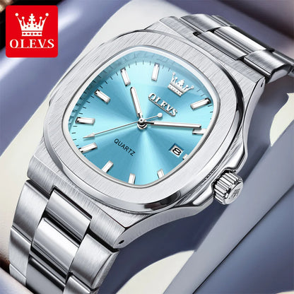 OLEVS 3696 Quartz Watch For Men Luxury Calendar Waterproof Business Men's Wristwatch Luminous Big Dial Fashion Simple Man Watch