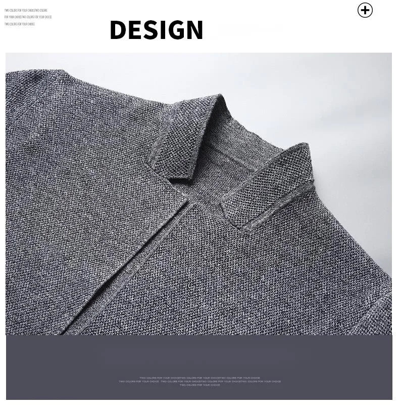 2025 Cardigan Jacket Men Solid Color Knitted Casual Stand Collar Slim Fit Cardigan Coat Mens Sweater Jacket Khaki Black Gray 4Xl
