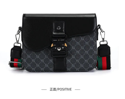 Luxury Plaid Crossbody Bags Men Fashion Buckle Flap Men's Crossbody Bag Casual Shoulder Bag Male Waterproof Business Sling Bags