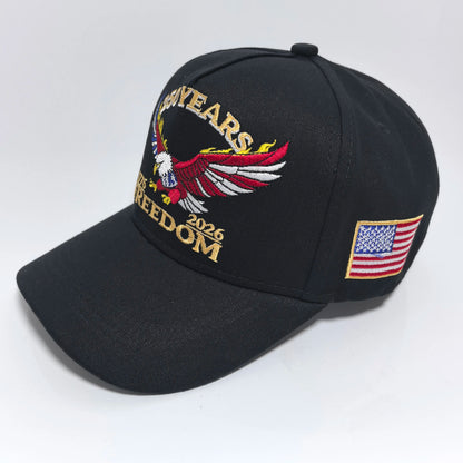 One USA 250th Anniversary Embroidered Baseball Cap Suitable for both men and women An ideal choice for personal use or as a gift