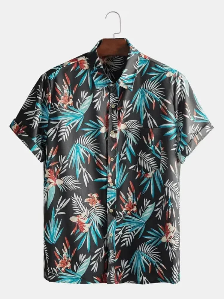 Men's Shirt Lapel Party Shirt Men's Casual Street Short Sleeve Summer New Fashion Banana Animation 3D Print Tops Men's Clothing