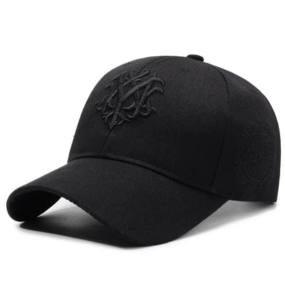 Vintage Gothic Embroidered "NY" Baseball Cap – Adjustable Cotton Snapback Hat for Men Women, Casual Outdoor Sun Hat