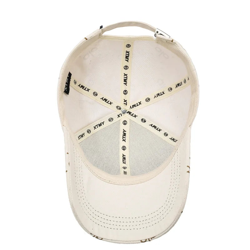 Hats Spring/Summer Ins Trendy Embroidered Baseball Hats - Duck Tongue Hats Men's and Women's Casual Versatile Sunshade Hats