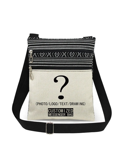 Bohemian-style Moth Unisex Crossbody Bag Adjustable Strap Men's Crossbody Bag Women's Outdoor Shoulder Bag