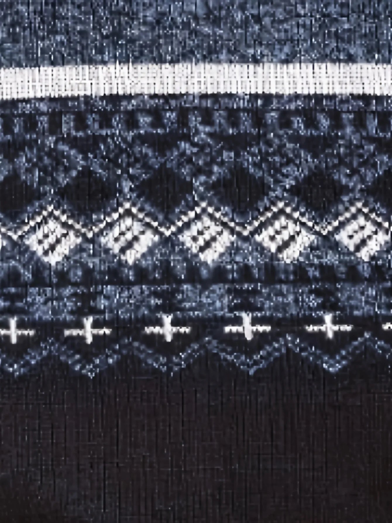 Men's Zip Up Fair Isle Cardigan Sweater Warm Knit Jacquard Stand Collar Casual Winter Pullover with Thermal Lining