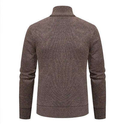 High-quality men's fashionable, cool, versatile, trendy business casual, fleece and thickened cardigan, knitted sweater, men's j