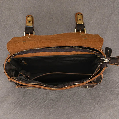 Luufan Crazy Horse Leather Men's Shoulder Bag Vintage Messenger Bags Men Male Small Travel Crossbody Bags Man Handbag Sling Bag