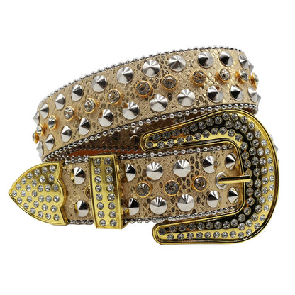 BB belt Diamond Rhinestone Belts Fashion Luxury Crystal Studded Pin Buckle Belt Cinto De Strass Belts for Women Jeans Decoration