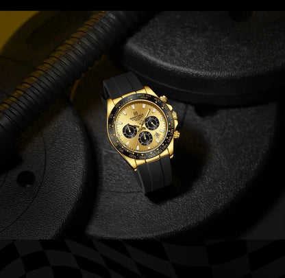 NAVIFORCE 2026 New Luxury Fashion Men‘s Business Casual Wrist Watch Waterproof Chronograph Silicone Strap Wristwatch Gifts Clock
