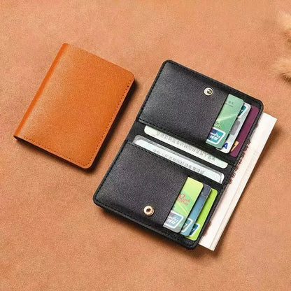 Men's small artificial leather wallet, simple women's wallet, stylish ultra-thin credit card wallet, coin wallet