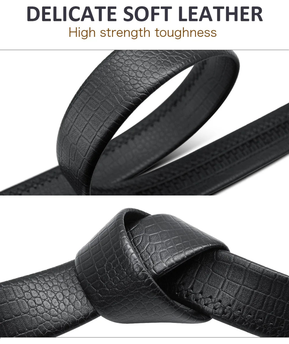 Men Belt Genuine Leather Belts Without Buckle Black Brown Men's Belts Without Buckle Cowskin  Luxury Belt  Cinturones Para Mujer