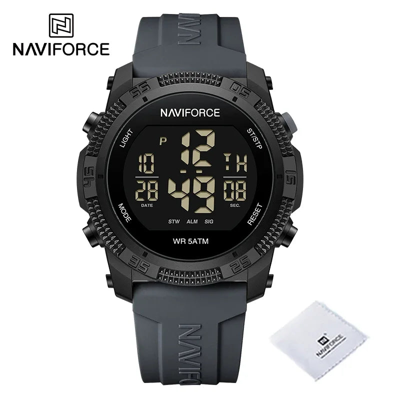 New Style NAVIFORCE Fashion Waterproof Men's Electronics Wrist Watch Sports Luminous Watches Silicone Strap Male Clocks Gifts