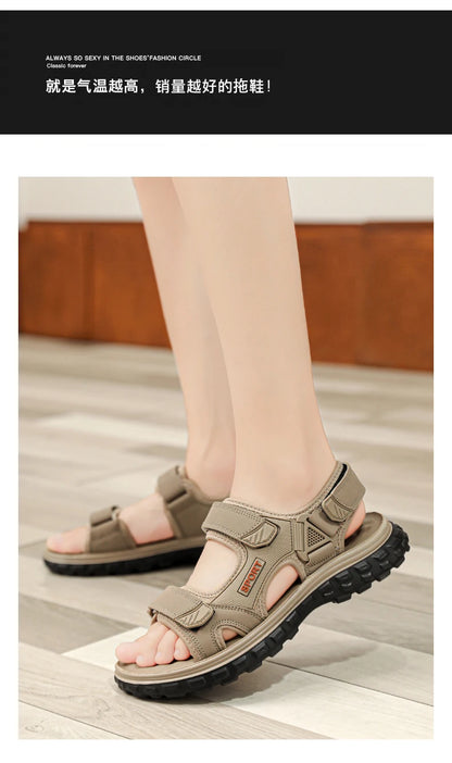 Sandals men summer fashion new style outdoor wear soft sole wear-resistant anti slip anti odor breathable dual-use beach sandals
