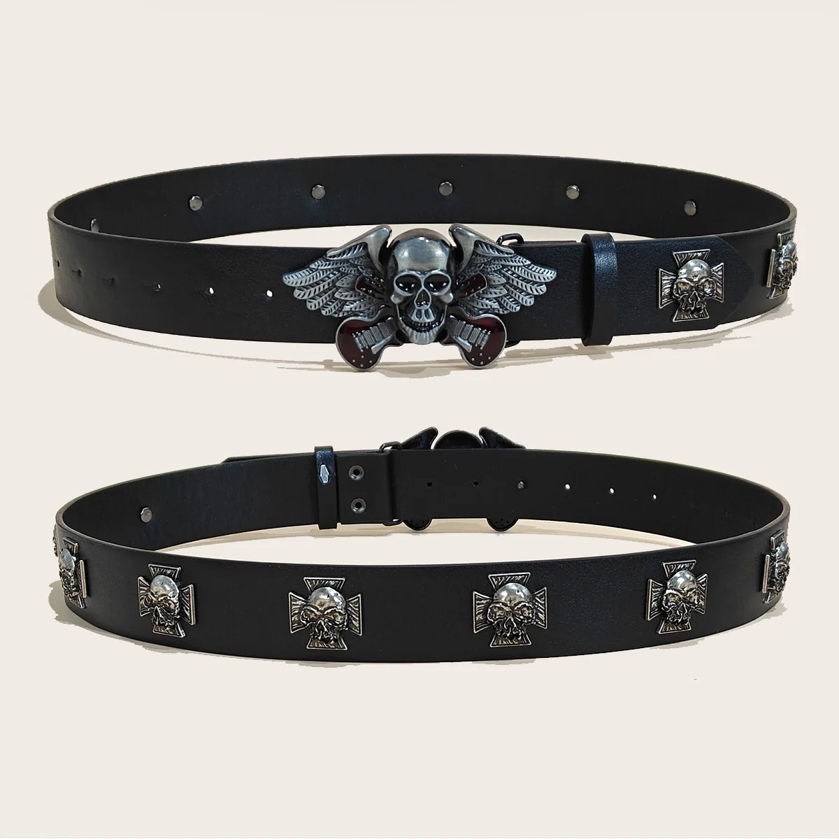 New Rivet Belt Metal Belt Men And Women Punk Hardware Jeans Belt Y2K Belt PU Leather Wide Adjustable Women's Belt Accessories