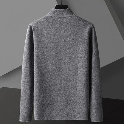 2025 Cardigan Jacket Men Solid Color Knitted Casual Stand Collar Slim Fit Cardigan Coat Mens Sweater Jacket Khaki Black Gray 4Xl