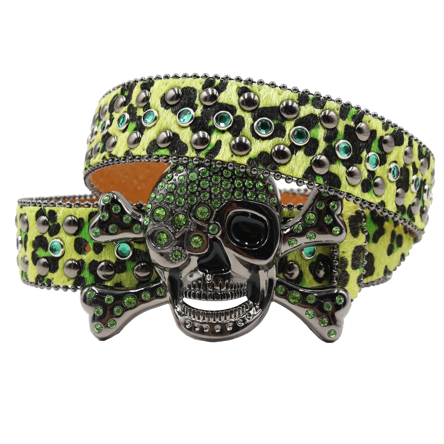 Rhinestone belt Skull Designer Belt Fashion Luxury Mens Belt and Lady Leather Decorated with Colorful Diamonds