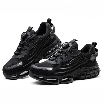 Men's Safety Shoes Protection And Elastic Safety Boots Fashionable Casual Shoes Breathable Odor Protection Men's Work Shoes