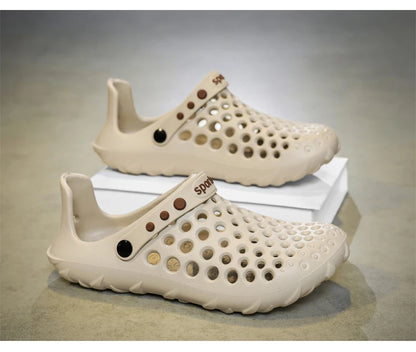 Summer Shoes Men Clogs Eva Slippers Men Flat Sandals Breathable Hole Shoes Men Beach Home Leisure Slides Men Summer Shoes