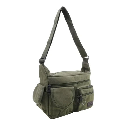 Men's Canvas Shoulder Bag Casual Tote Travel Crossbody Bag Luxury Messenger Bag High Quality Fashion Handbag Chest Bag