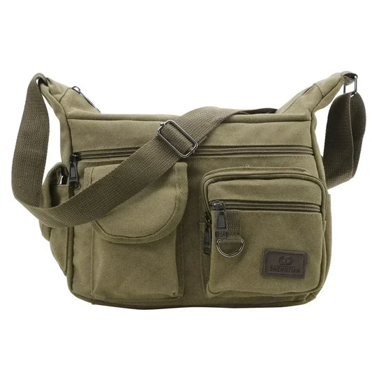 Heren Casual Sling Bag Messenger Crossbody Schouder Unisex Reizen Outdoor Vintage Tassen
