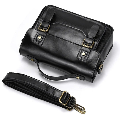 Luufan Crazy Horse Leather Men's Shoulder Bag Vintage Messenger Bags Men Male Small Travel Crossbody Bags Man Handbag Sling Bag