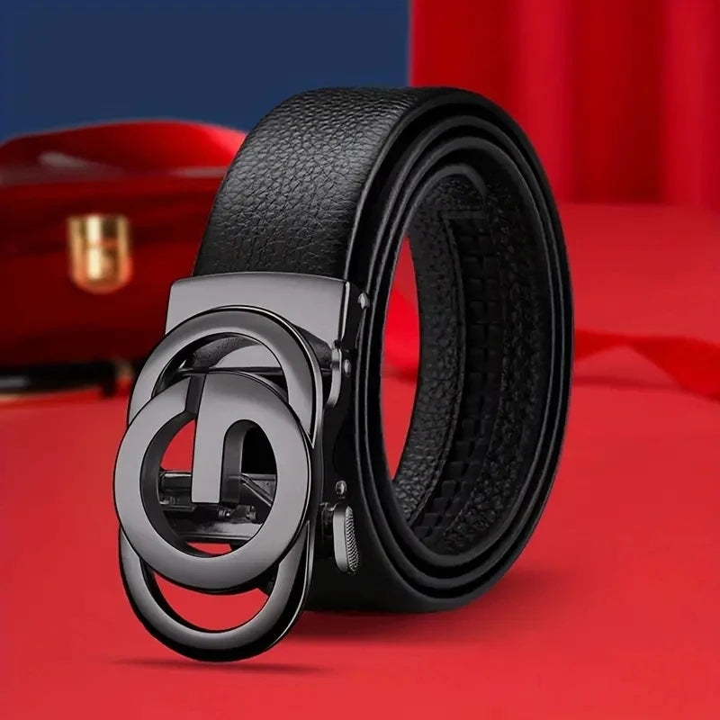 Genuine Leather Belt Metal Alloy Automatic Buckle Brand Luxury Design Waist Belts for Men Strap Male Men belts