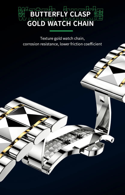 VA VA VOOM Hot Selling Original Blue Gold Creative Design Classic Hot selling Quartz Watch Men Fashion High Quality Rhombus Design Fashion Business Japanese Movement Gold Stainless Steel Fashion Clock Sports Watch for Men Gif