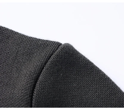 Autumn and Winter New Men's Long-Sleeved Sweater Youth Popularity Cardigan Men's Knitwear Sweater Lapel Youth Thin Coat