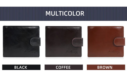 Baellerry New Short Men Wallets Zipper Coin Pocket Business Male Purses High Quality PU Card Holder Small Wallet For Men