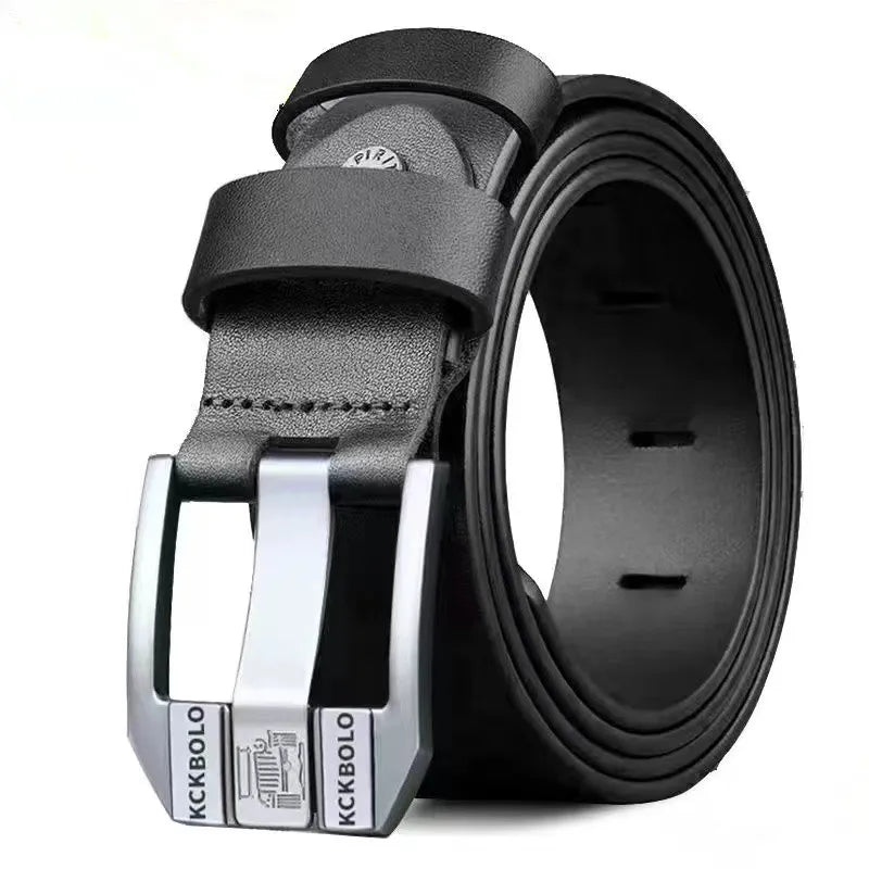 Genuine Leather Business Belt Unisex High Quality Fashion Gentlemen Waist Strap For Men Women