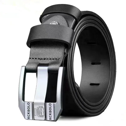 Genuine Leather Business Belt Unisex High Quality Fashion Gentlemen Waist Strap For Men Women